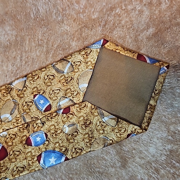 TANGO by Max Raab Men's Silk Football Neck Tie - Picture 5 of 5